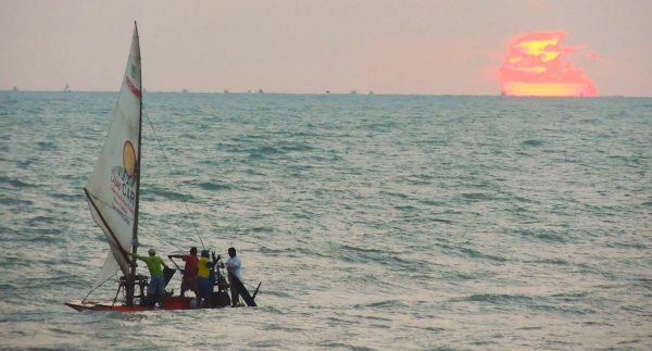 Canoa Quebrada fisherman at sunset